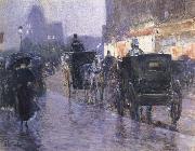 Horse Drawn Coach at Evening Childe Hassam